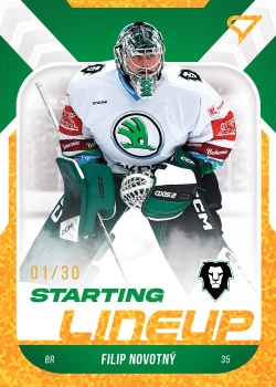 Filip Novotny Mlada Boleslav Tipsport ELH 2022/23 SportZoo 2. serie Starting LINEUP 3rd PERIOD /30 #SL-19